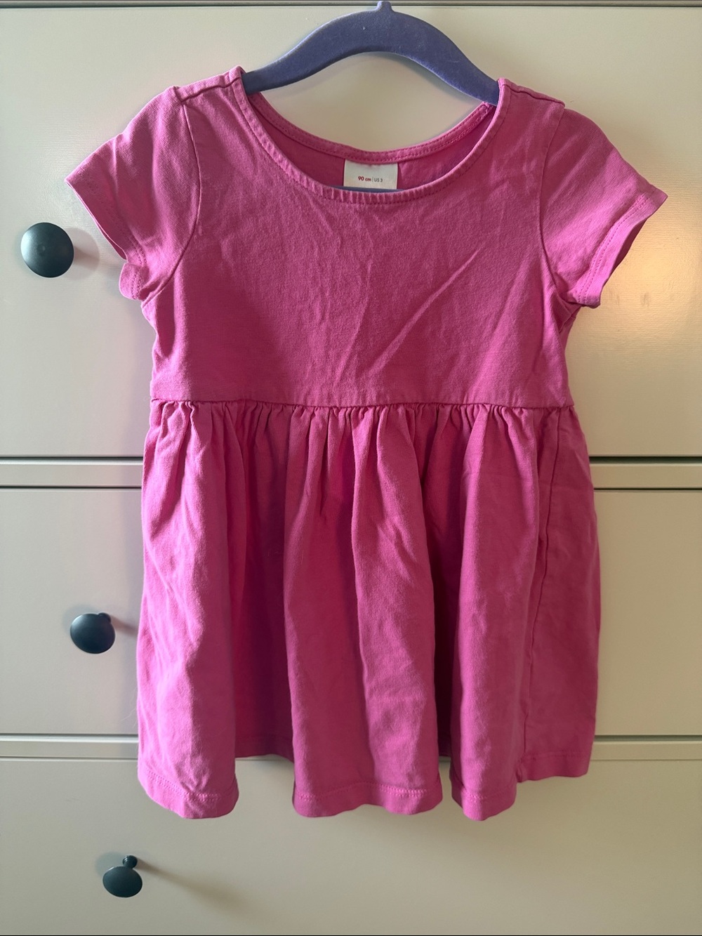 Hanna Andersson Bright Pink Short Sleeve Peplum Top